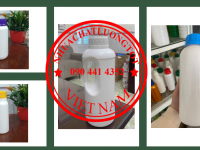 Chai nhựa 1 lít vuông màu vàng, vỏ chai nhựa 1 lít đựng kiềm, dung môi 