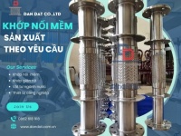 Khớp nối mềm inox nối ren, khớp nối mềm vi sinh, khớp nối kim loại nối ren
