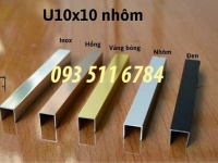 Nẹp ron gạch U10 nhôm Inox nẹp V góc tường nẹp góc âm