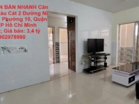 CHÍNH CHỦ CẦN BÁN NHANH Căn Hộ Chung Cư Bàu Cát 2 (Lô B Có Thang Máy) Q. Tân Bình