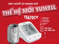 Thiết bị y tế 4H. Máy đo huyết áp có giọng nói tiếng việt YUWELL YE670CR