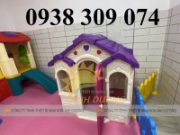 Nhà chơi cổ tích hình ngôi nhà, nhà chơi cổ tích mầm non