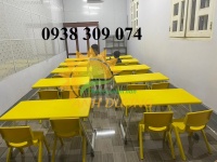 Bàn mầm non chân gấp, bàn mẫu giáo mầm non, ghế mầm non