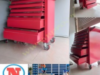 Tủ đồ nghề 7 ngăn màu đỏ KT 700x450x920mm