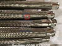 Ống mềm inox máy nén khí, Ống mềm inox 2 đầu cong, Ống mềm bọc PJ cách nhiệt