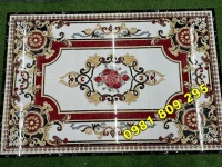 Gạch thảm lát nền đẹp trang trí phòng khách 