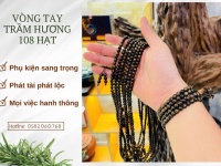 Vòng tay trầm hương 108 hạt / đeo là thơm, mang là an