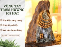 Vòng tay trầm hương 108 hạt / đeo là thơm, mang là an