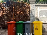 Thùng rác công nghiệp 240L đựng rác ngoài trời giá tốt/ 0963 839 593 Ms.Loan