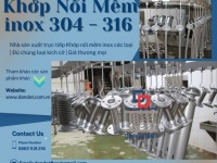 Khớp nối mềm chống rung inox, khớp nối chống rung, ống mềm inox