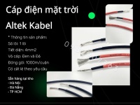 Cáp Solar 4mm Altek Kabel – Chuyên dùng cho hệ thống điện mặt trời Cáp điện mặt trời Solar 4mm² chuy