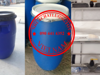 Thùng nhựa 30 lít đựng dầu, thùng phuy 50 lít đựng gạo, thùng đựng hóa chất 60 lít