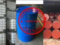 Thùng phuy sắt đựng dung môi, vỏ thùng phuy sắt 220 lít nắp kín, thùng phuy sắt đựng sút 