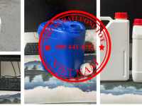Bình nhựa 5 lít đựng thuốc nhuộm, can 2 lít đựng mực in, can 1 lít đựng dầu mỡ 