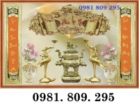 Tranh gạch men trang trí phòng thờ 