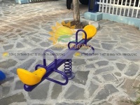 Bập bênh lò xo 2 chỗ ngồi trẻ em, bập bênh đòn trẻ em
