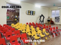 Ghế tay vịn mầm non, ghế nhựa mầm non có tay vịn