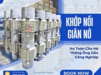 Khớp giãn nở nhiệt inox/ Bù giãn nở đường hơi/ Bù trừ áo khống mặt bích