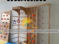 Thang leo gỗ mầm non chất lượng cao, thang leo gỗ trẻ em