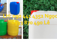 Can nhựa chứa 10 lít dầu, can 20 lít đựng chất lỏng, thùng nhựa vuông 25 lít dày, can nhựa 30 lít tr