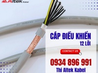 Cáp điều khiển, cáp tín hiệu 12×0.75mm2 có lưới chống nhiễu Altek Kabel