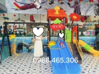 Bộ cầu trượt xích đu liên hoàn trẻ em