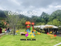 Bộ cầu trượt xích đu liên hoàn trẻ em