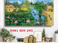 Gạch trang trí 3d làng quê việt nam 