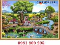 Gạch trang trí 3d làng quê việt nam 