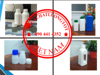 Chai nhựa 50ml đựng mẫu, chai đựng hóa chất lỏng 100ml, vỏ chai nhựa 250ml đựng thuốc trừ sâu 
