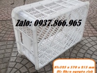 Sọt nhựa dùng trong cont lạnh, sóng nhựa nguyên sinh sọt nhựa 525 x 370 x 215 mm
