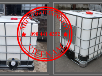 Bán bồn nhựa 1000L đựng dung môi, thùng nhựa 1 khối vuông trắng 