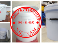Chuyên ban thùng sơn trơn 10 lít, xô nhựa 12 lít tròn, thùng nhựa 16 lít đựng dầu nhớt 