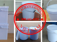 Chuyên vỏ thùng sơn 22 lít vuông, xô nhựa 20L đựng sớn cao cấp, vỏ thùng sơn trơn 18L nắp rót