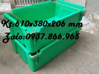 Khay nhựa HPDE bền đẹp, khay có quai giá rẻ, khay nhựa có quai sắt 2 đầu