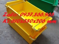 Khay nhựa HPDE bền đẹp, khay có quai giá rẻ, khay nhựa có quai sắt 2 đầu