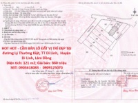 HOT HOT - CẦN BÁN LÔ ĐẤT VỊ TRÍ ĐẸP TẠI đường Lý Thường Kiệt, TT Di Linh,  Huyện Di Linh, Lâm Đồng