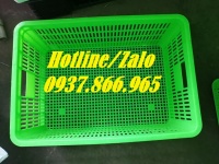 Sọt nhựa rỗng đựng đồ trong nhà máy chế biến, sóng nhựa hở, sọt nhựa nguyên sinh