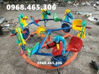 Đu quay ngựa trẻ em, đu quay đạp chân mầm non