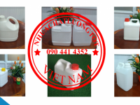Can 0.5 lít đựng mẫu, can 1 lít đựng thuốc nhuộm, bình nhựa 2 lít đựng hóa chất, can 5 lít đựng axit
