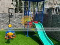 Cầu trượt cho bé ngoài trời, Cầu trượt máng đôi công viên