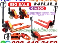 Xe nâng tay NIULI càng hẹp/càng rộng tải nâng 2.5 tấn - 3 tấn - 4 tấn - 5 tấn