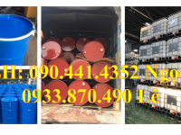 Thùng phuy sắt đựng hóa chất màu trắng, đỏ, xanh dương mới 