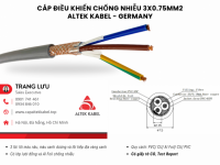 Cáp điều khiển chống nhiễu 3x0.75 Đà Nẵng, Quảng Ngãi, Bình Định, Nha Trang