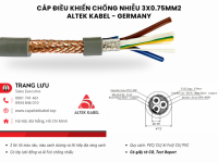 Cáp điều khiển chống nhiễu 3x0.75 Đà Nẵng, Quảng Ngãi, Bình Định, Nha Trang