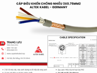 Cáp điều khiển chống nhiễu 3x0.75 Đà Nẵng, Quảng Ngãi, Bình Định, Nha Trang