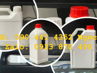 Can nhựa tròn 5 lít vòi ấn, can nhựa 2L đựng thuốc tẩy, can 1 lít tròn đựng dầu nhớt 