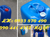 Gía can nhựa 10 lít vuông, can 20 lít đựng kiềm, thùng nhựa 25 lít đựng axit, can 30 lít giá rẻ