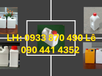 Bình nhựa vuông 500ml dày, can 1 lít đựng cồn, can 2 lít tròn đựng oxy già, can 5 lít đựng vi sinh
