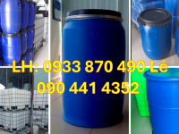 Vỏ thùng nhựa 30 lít, bán thùng phuy 50 lít, lu nhựa 60 lít đựng chất lỏng hóa học 